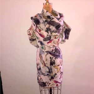 ALLSAINTS] Silk Spring Forest Nami SPITALFIELDS Dress kimono sleeves Dress